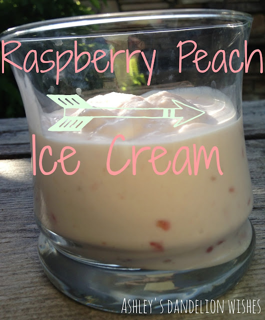 Homemade Raspberry Peach Ice Cream   Ashley's Dandelion Wishes