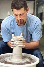 Tim See on the Potters Wheel