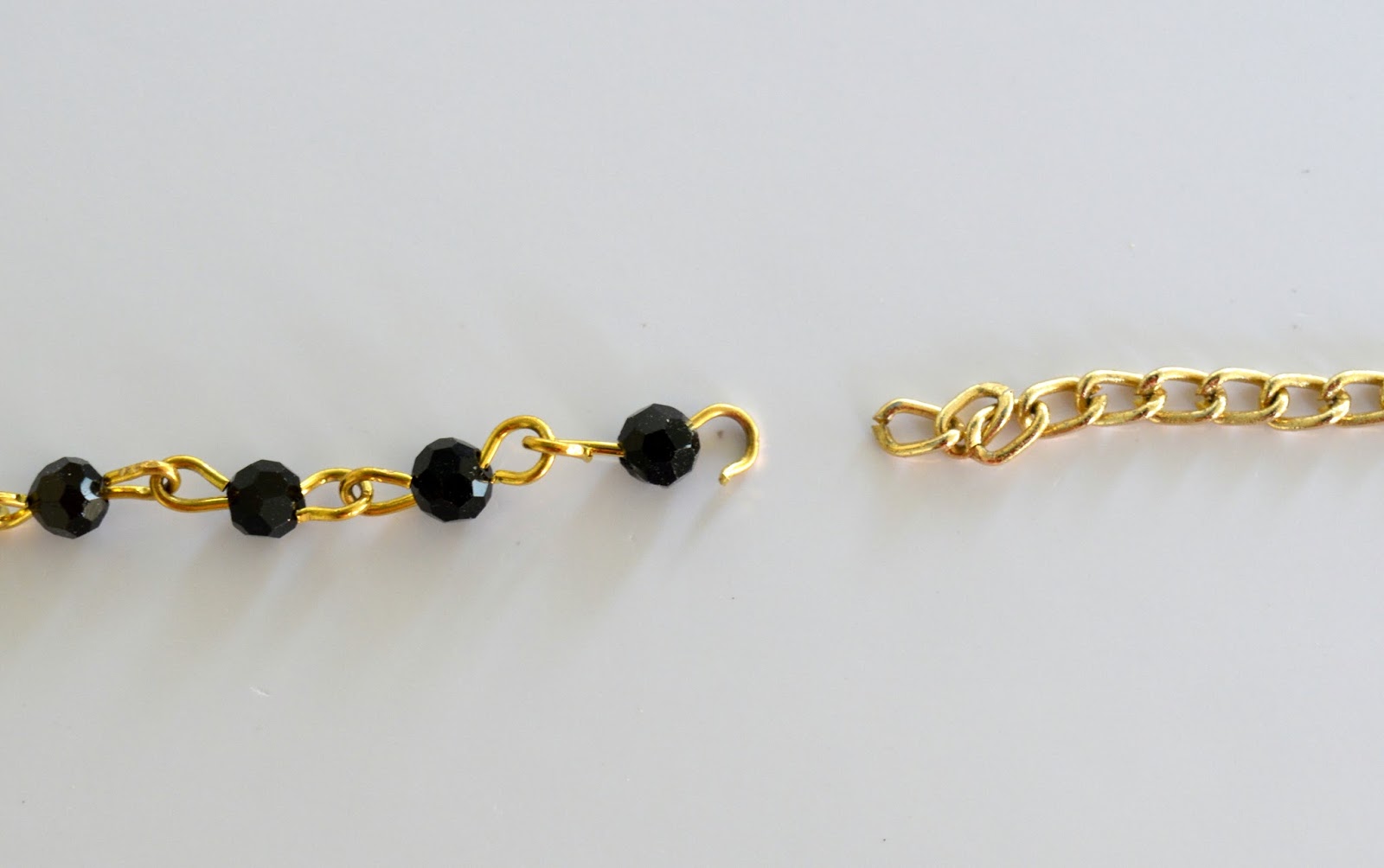 Chain and glass connector bracelet DIY happy girly crafty