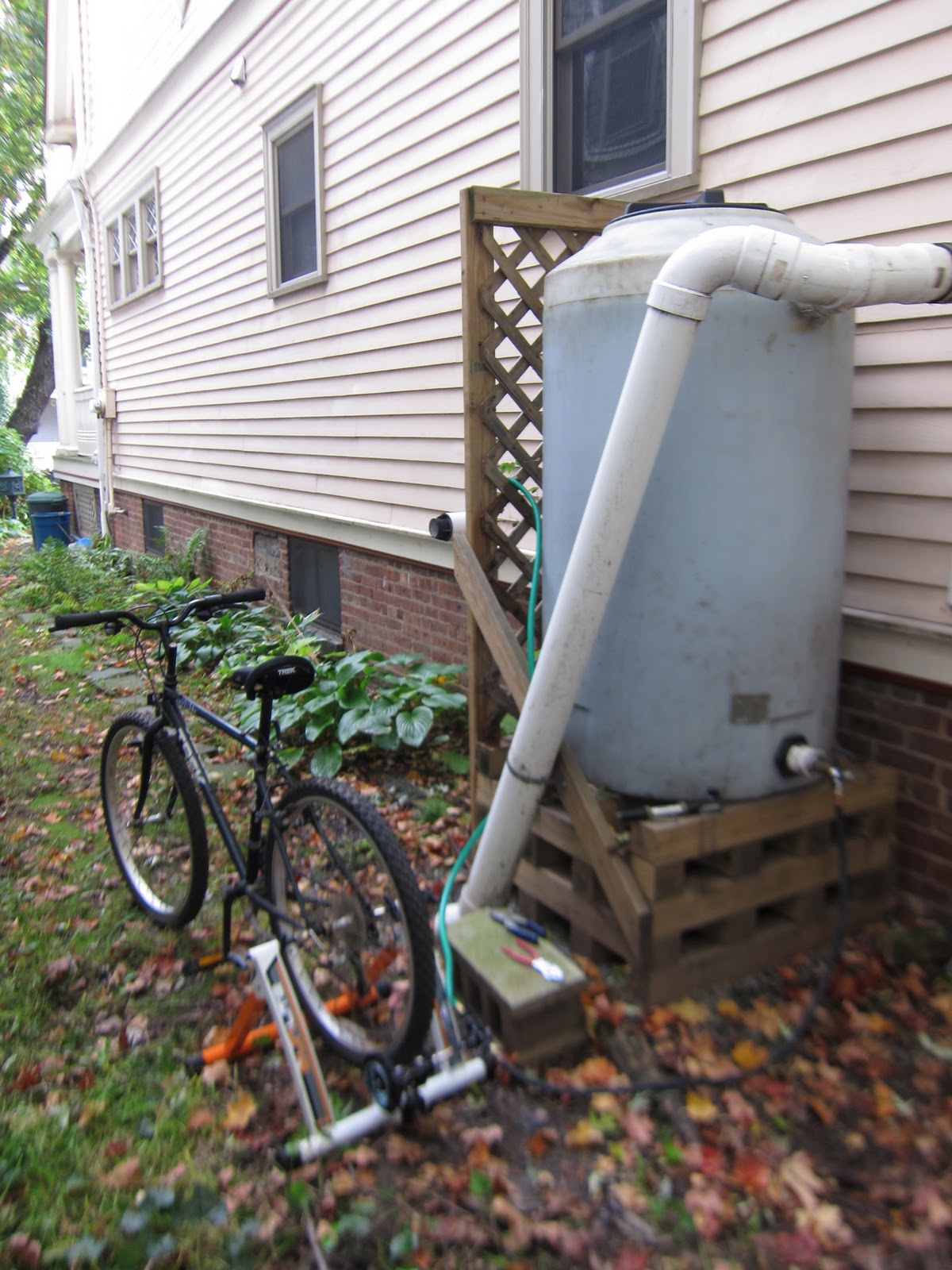 commmunity gardening Bicycle Powered Water Pump for Rainwater