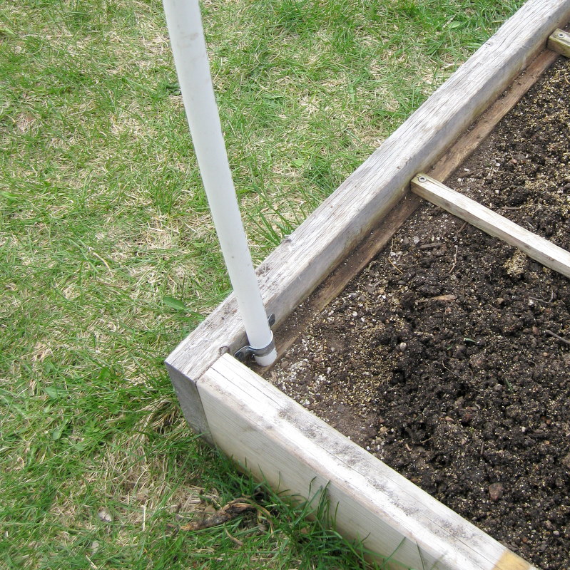 Diary of a fledgling farmer Mini PVC hoop house for our Square Foot