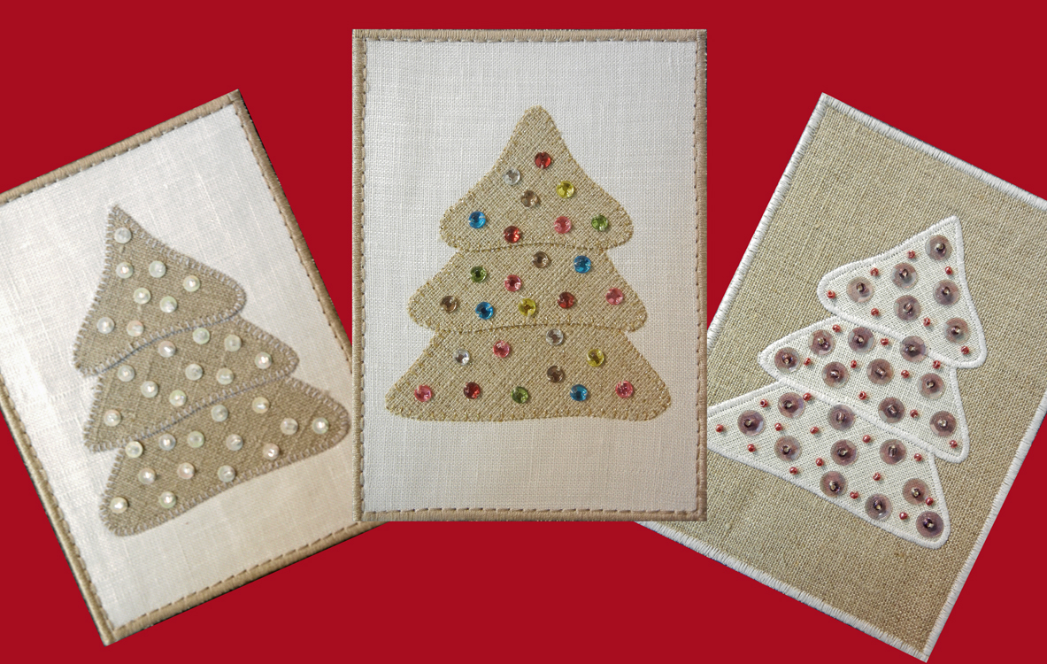 Merry christmas quilt card by parkerquilter at splitcoaststampers Ulla's Quilt World: Quilted Christmas cards