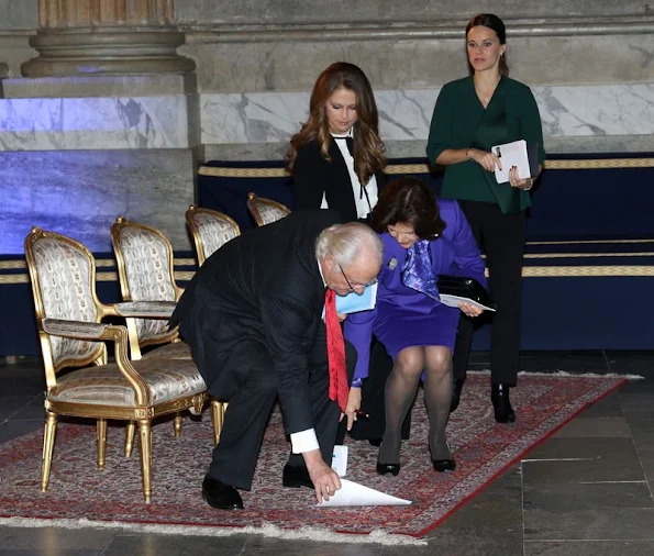 Princess Madeleine of Sweden and Princess Sofia of Sweden attended the Global Child forum at the Royal Palace in Stockholm