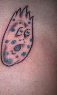 Cancer survivor tumor tattoo based on perspective of Ewing's sarcoma disease