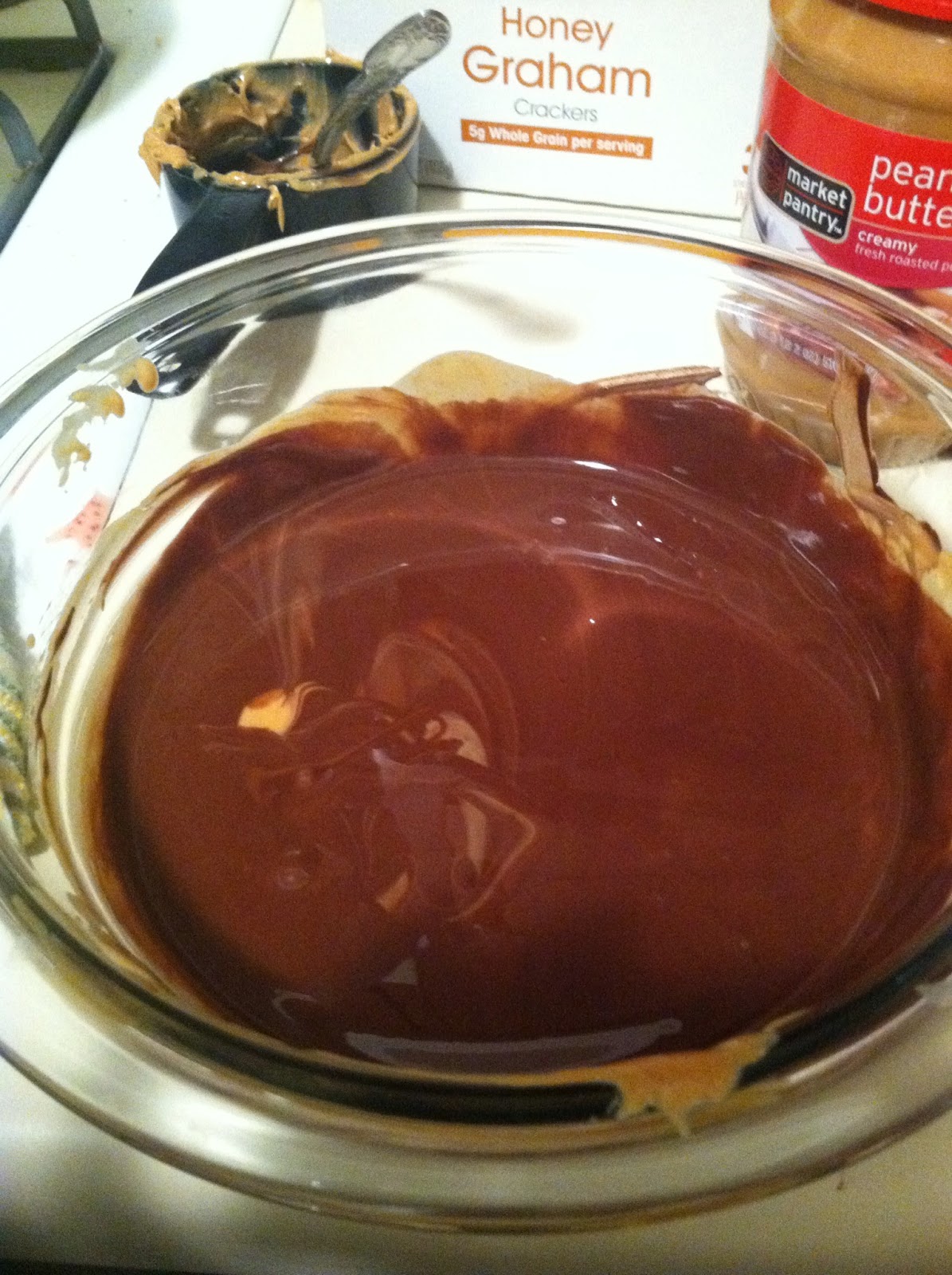 Pumpkins, Potions, and Pies Chocolate Peanut Butter Graham Cracker Bark