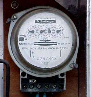 Relógio de energia elétrica