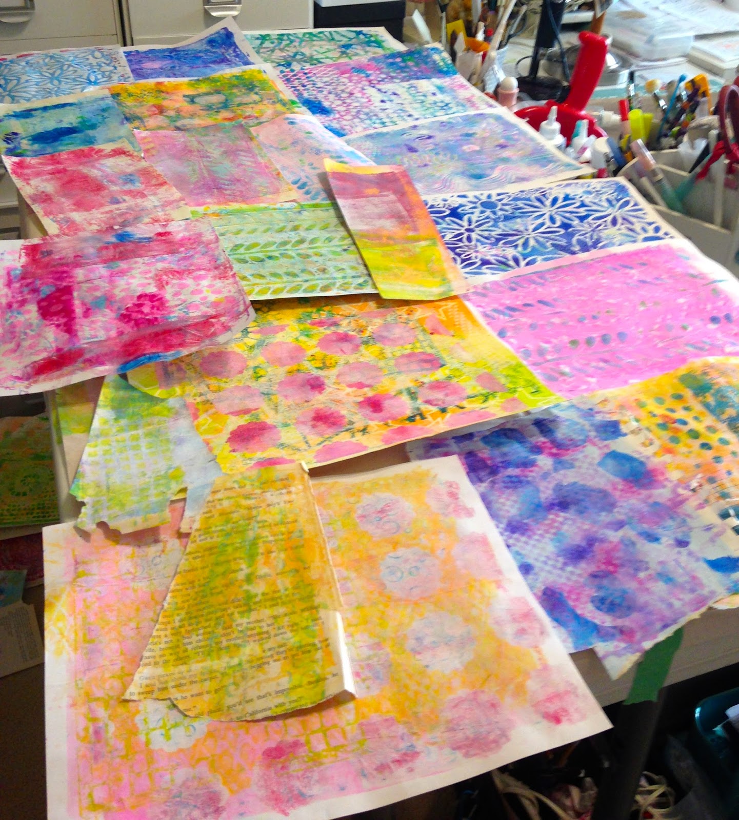 Artful Musings Fun with the Gelli Plate Today