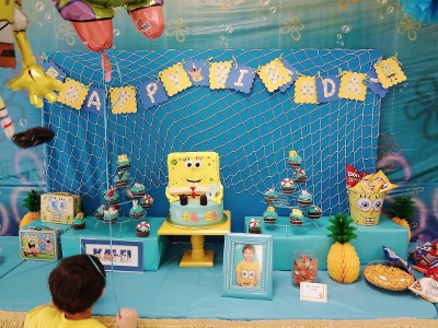 Spongebob Birthday Cakes on Sponge Bob Birthday Party   A To Zebra Celebrations