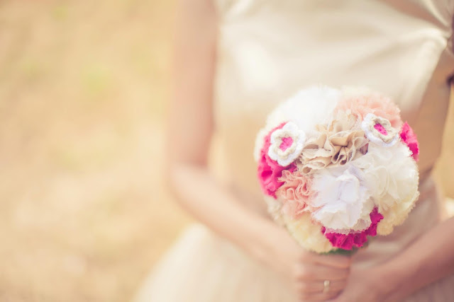 fabric wedding bouquet