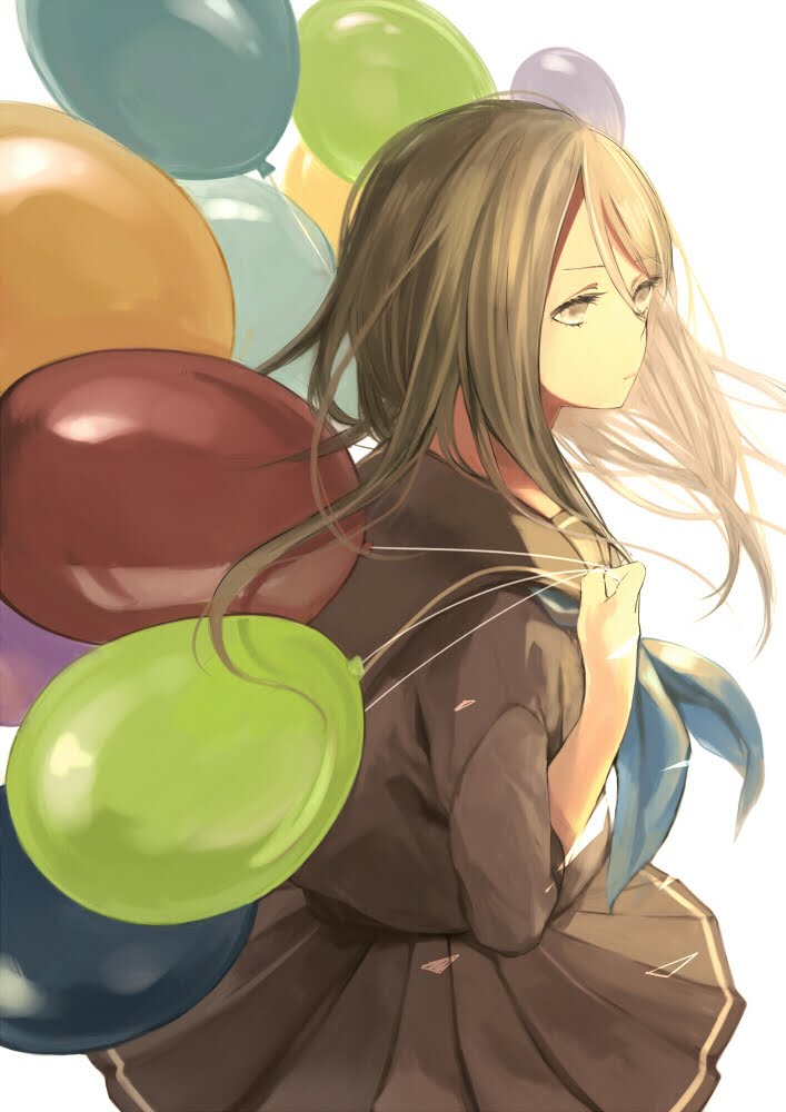 Resultado de imagen para chica con globos anime