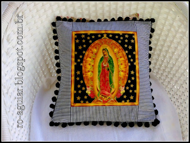 almofada patchwork - nossa senhora - RoAguiar