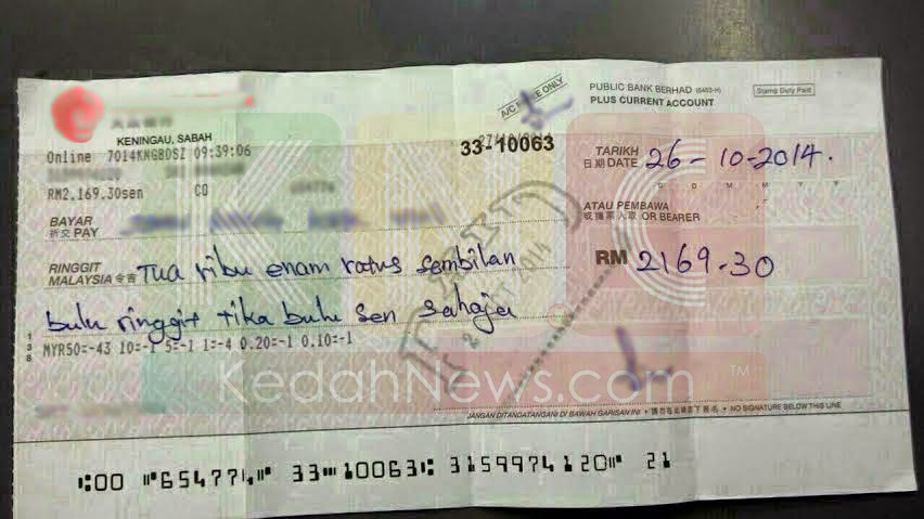 Kedahnews Com Tua Ribu Enam Ratus Sembilan Bulu Ringgit Tika Bulu Sen Sahaja