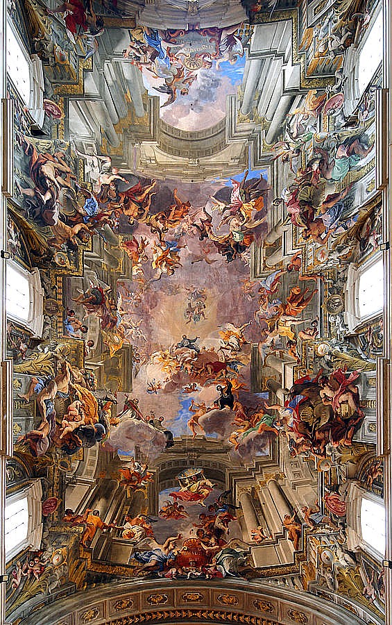 APOTHEOSIS CEILING PAINTING VIENNA AUSTRIA PAINTING ART REAL CANVAS PRINT
