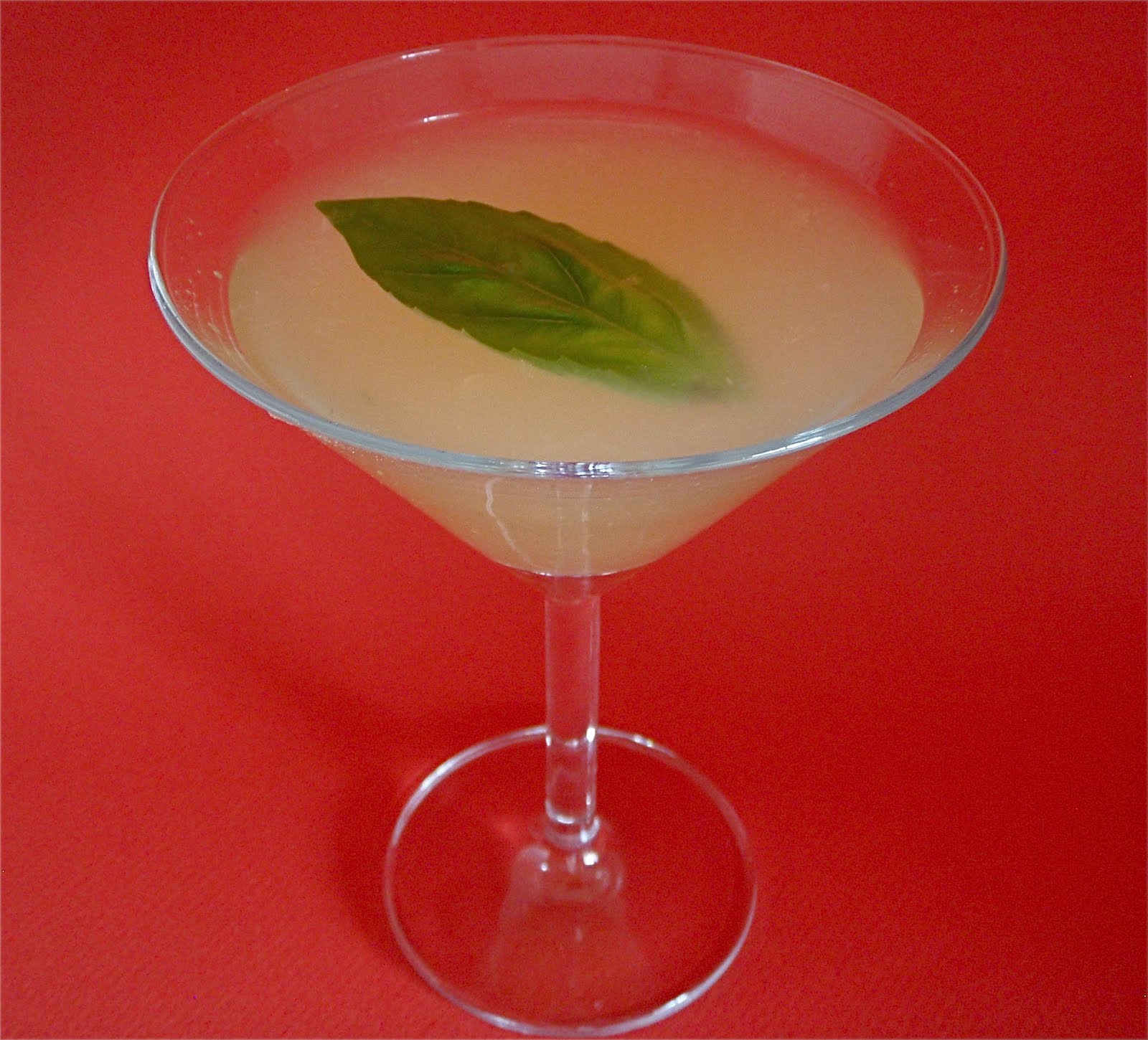 Spiral Style GrapefruitBasil Martini