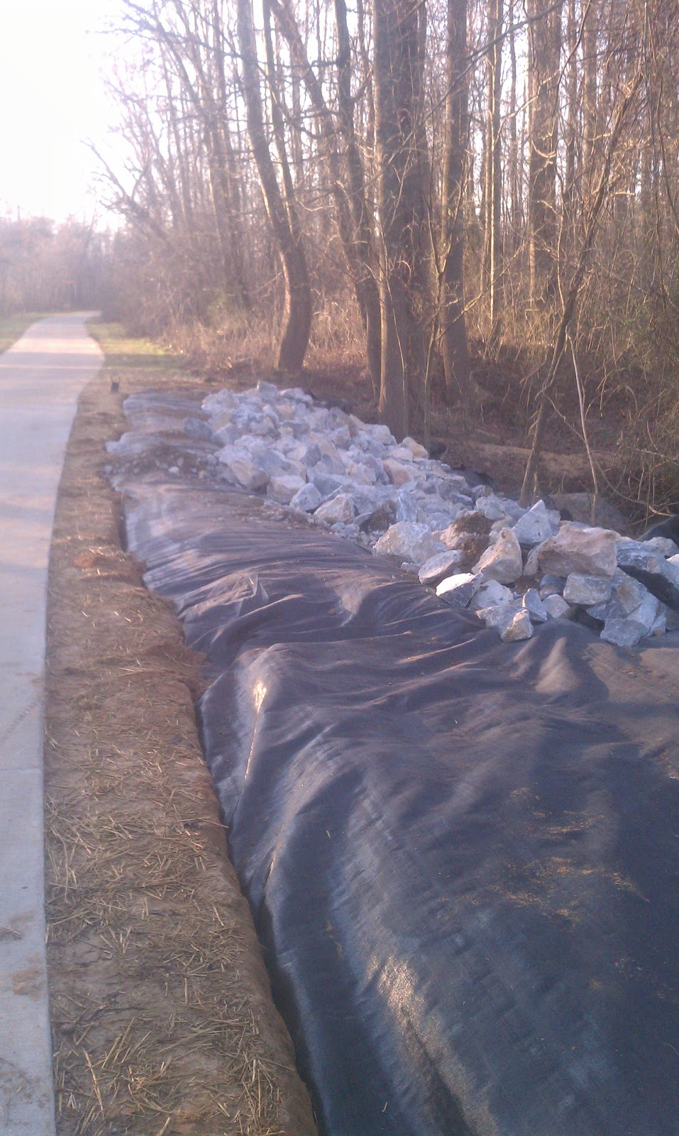 Renditions Agronomy Riprap installation