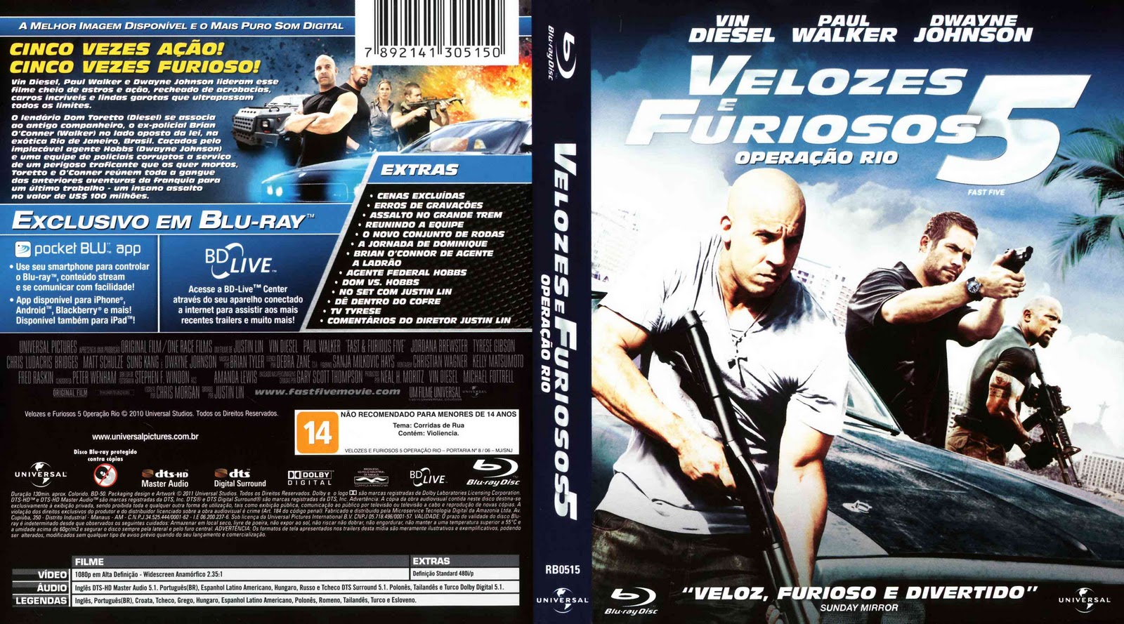 Velozes E Furiosos 5 - Dvd