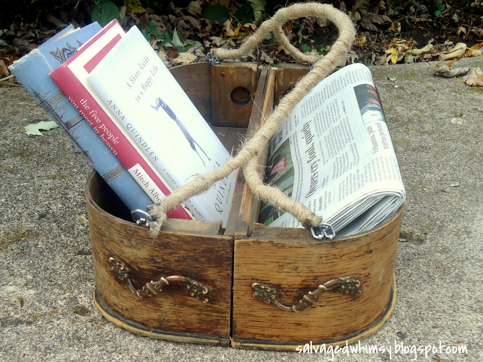 SALVAGED WHIMSY Two Drawers Repurposed into a "Basket"