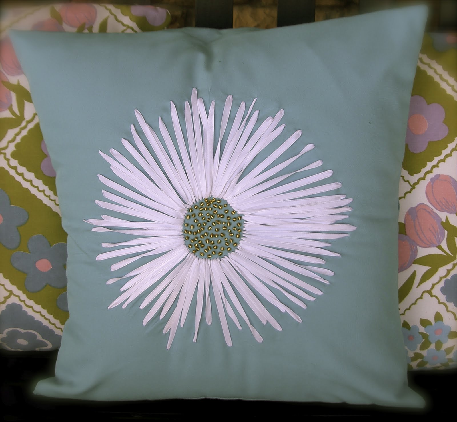 Chapman Place Ribbon Flower Pillow