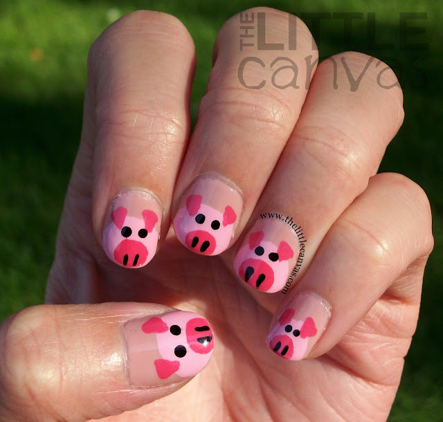 Oink Oink Piggy Nail Art Take 2 The Little Canvas