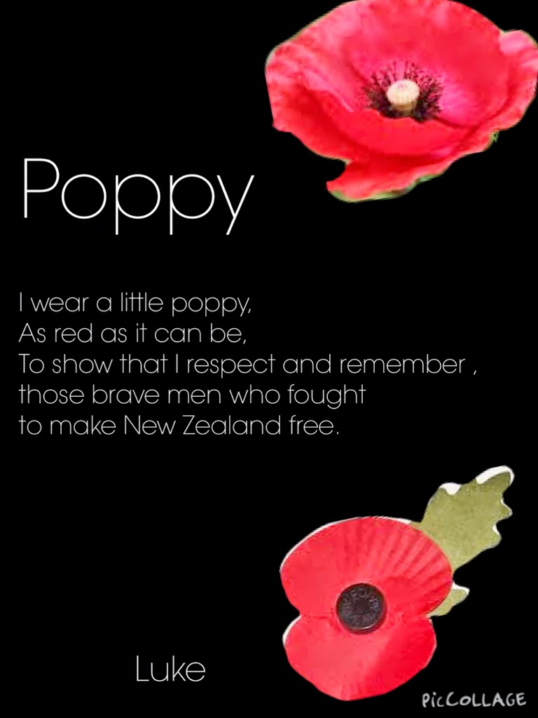 Miss Ogle Opunake Primary Poppy Poems