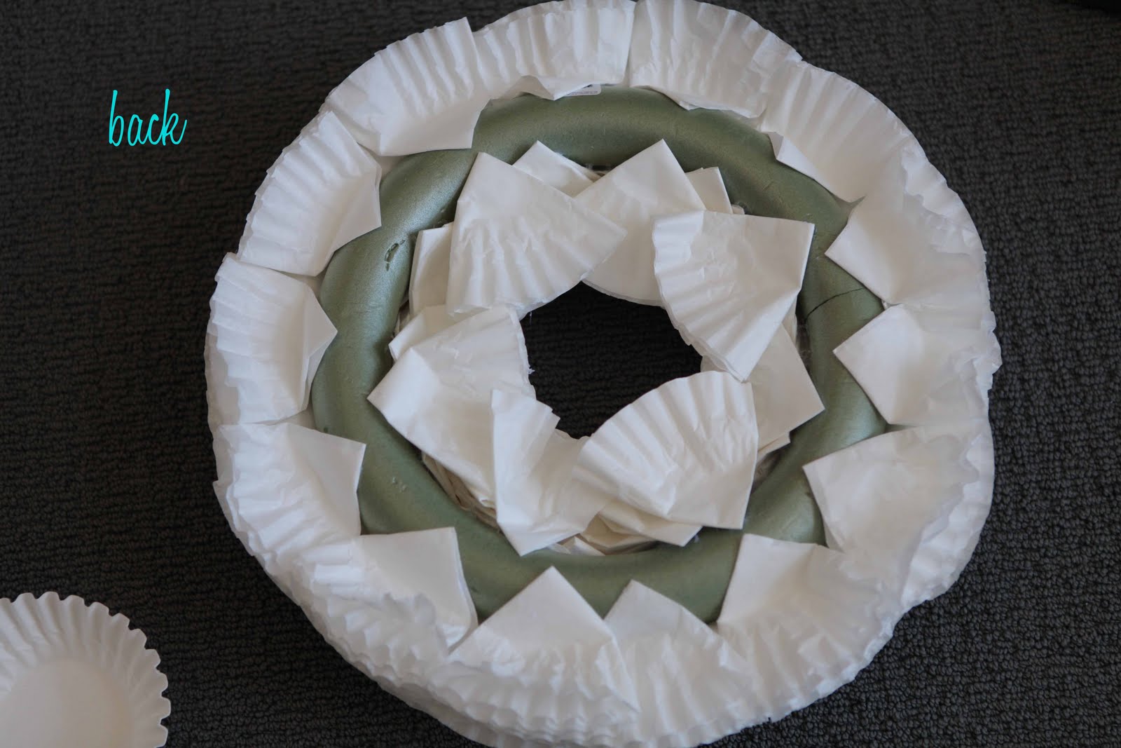 Beach House in The City coffee filter wreath diy
