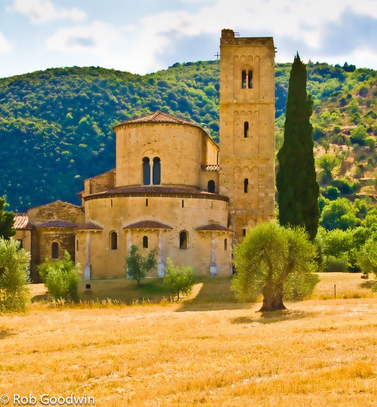 Sant'Antimo abbey near Castelnuovo dell'Abate, Siena, Tuscany, Italy photo