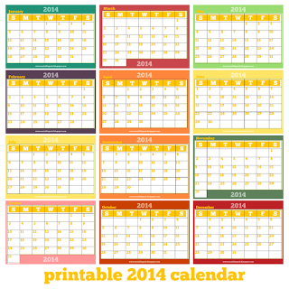 2014 blank calendar