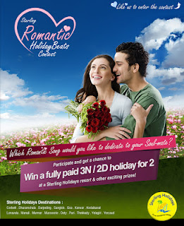 Dedicate a song to the one you love the most: Win a fully paid holiday for 2 at Sterling Holidays!