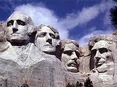 monte rushmore, presidentes en la montaña, presidentes esculpidos en la roca