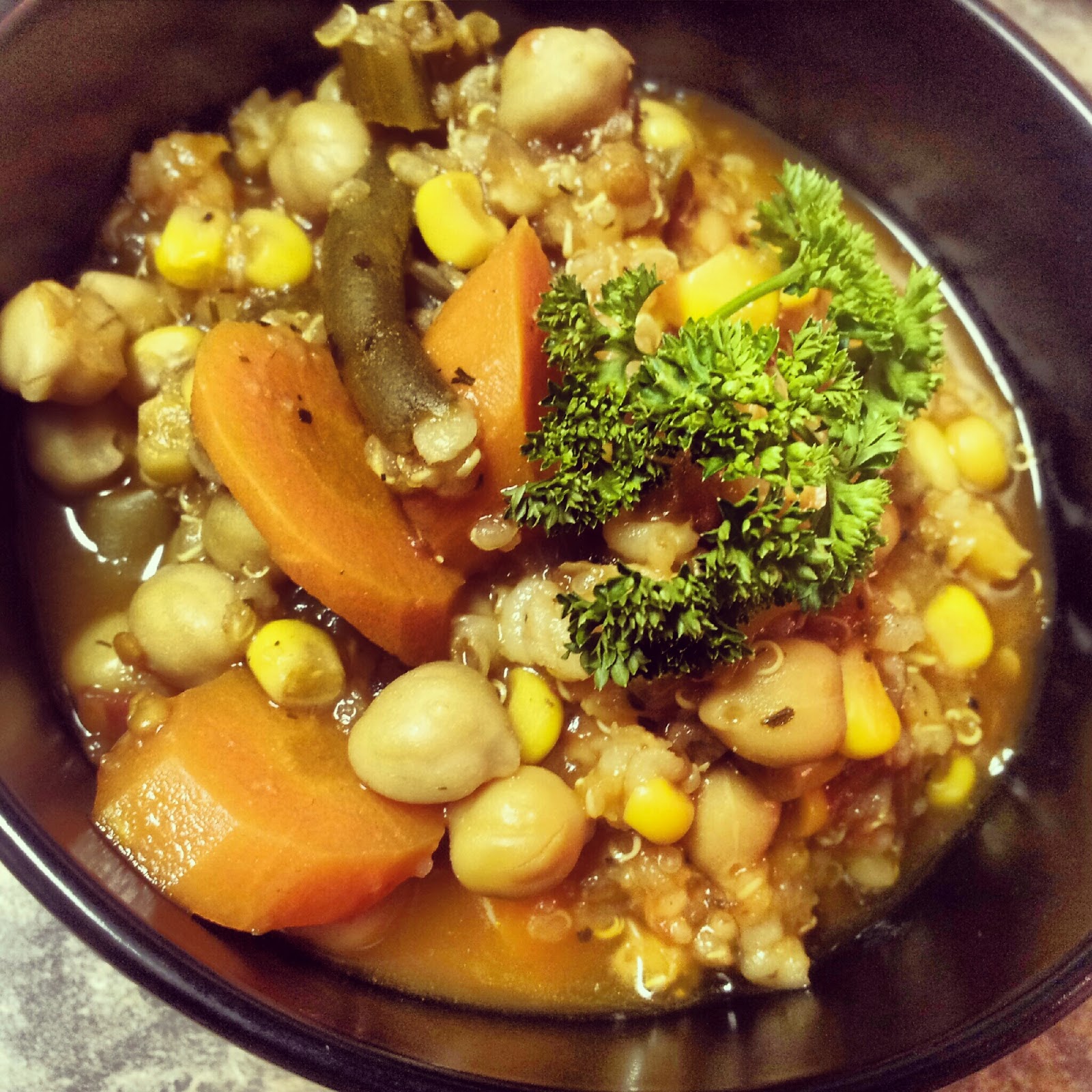 Something Quite....Domestic Vegetable Barley Soup with Quinoa