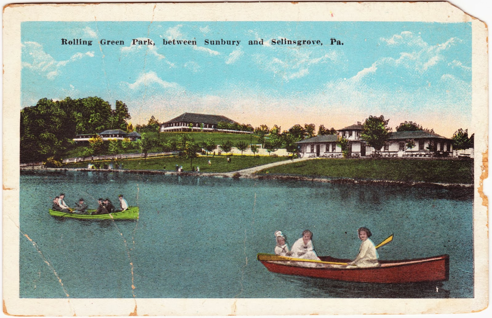 Papergreat Pennsylvania postcards Lancaster sects and Rolling Green Park