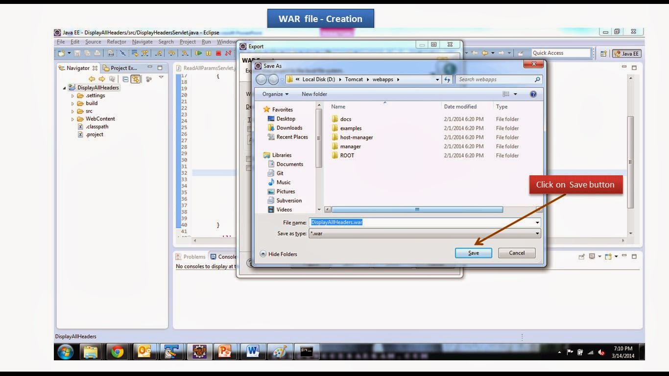 JAVA EE Eclipse WAR file creation