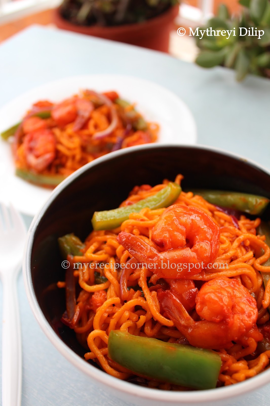 Mye's Kitchen Singapore Prawn Noodles Chilli Garlic Prawn Noodles