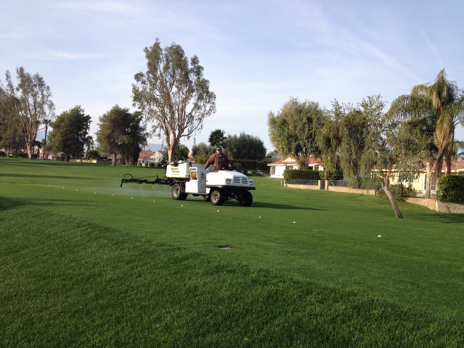 Avondale Golf Course Maintenance Updates Spraying Barricade