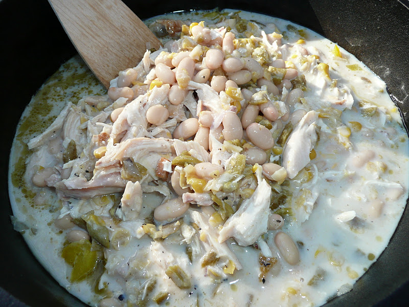 Everyday Dutch Oven White Chicken Chili with Aged Cheddar