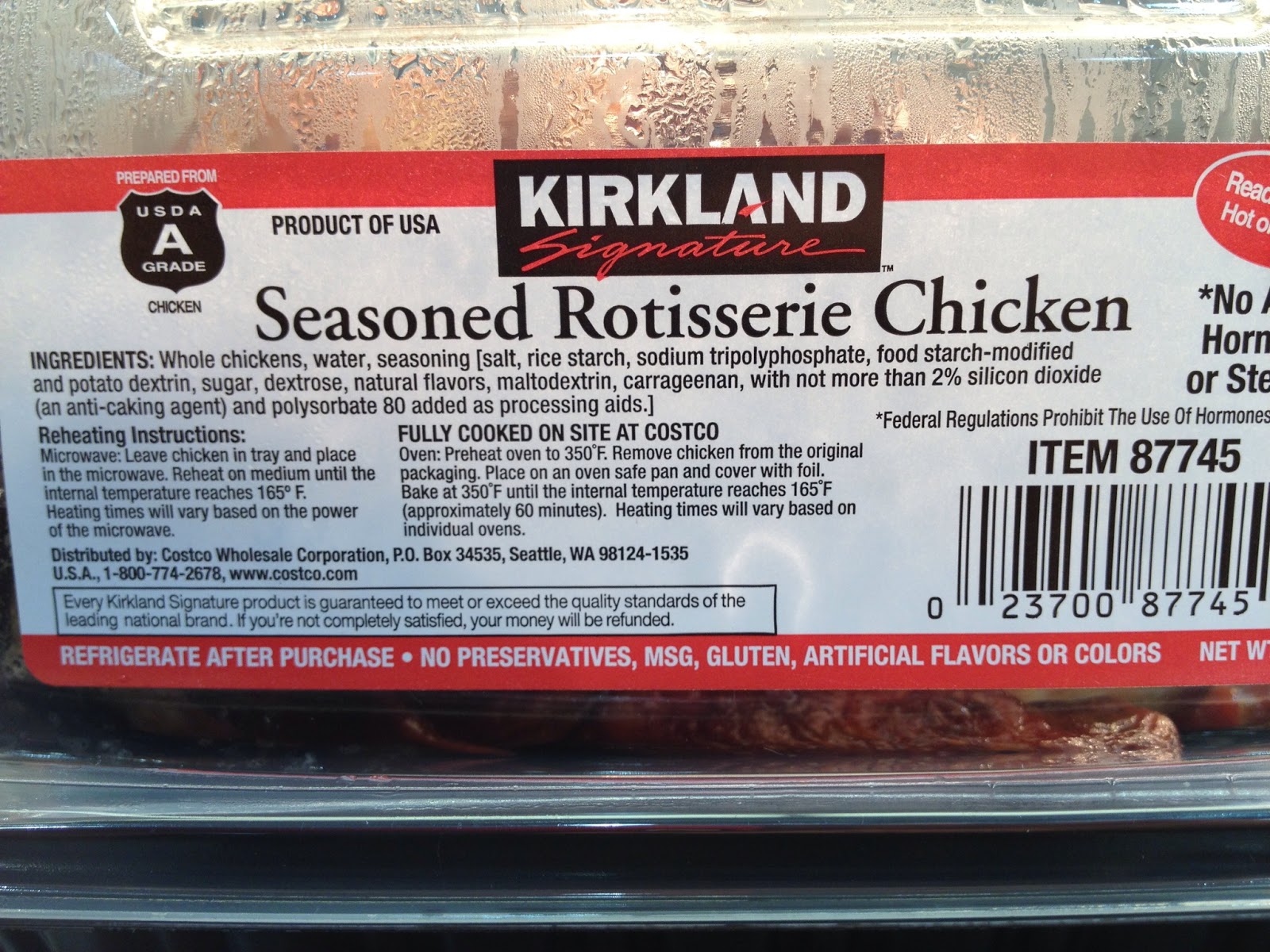 Image result for do costco rotisserie chickens have additives