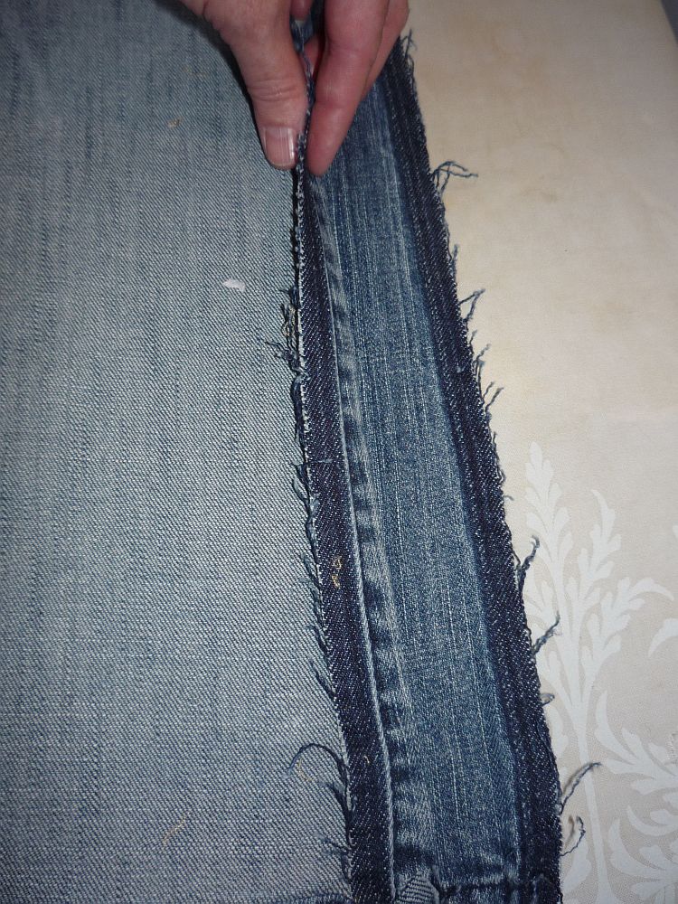 Green Willow Pond How to Take in the Legs of Jeans