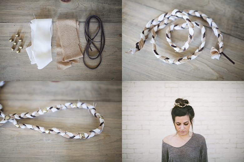 Sincerely, Kinsey Studded Bun Wrap Hair Accessory DIY
