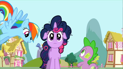 Twilight's "Rainblowed" mane-style