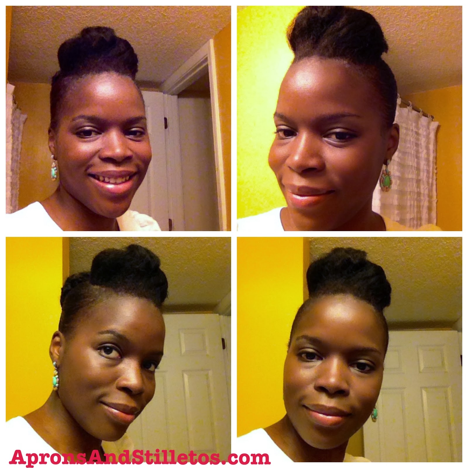 Simple Natural Hair Pompadour Protective Style