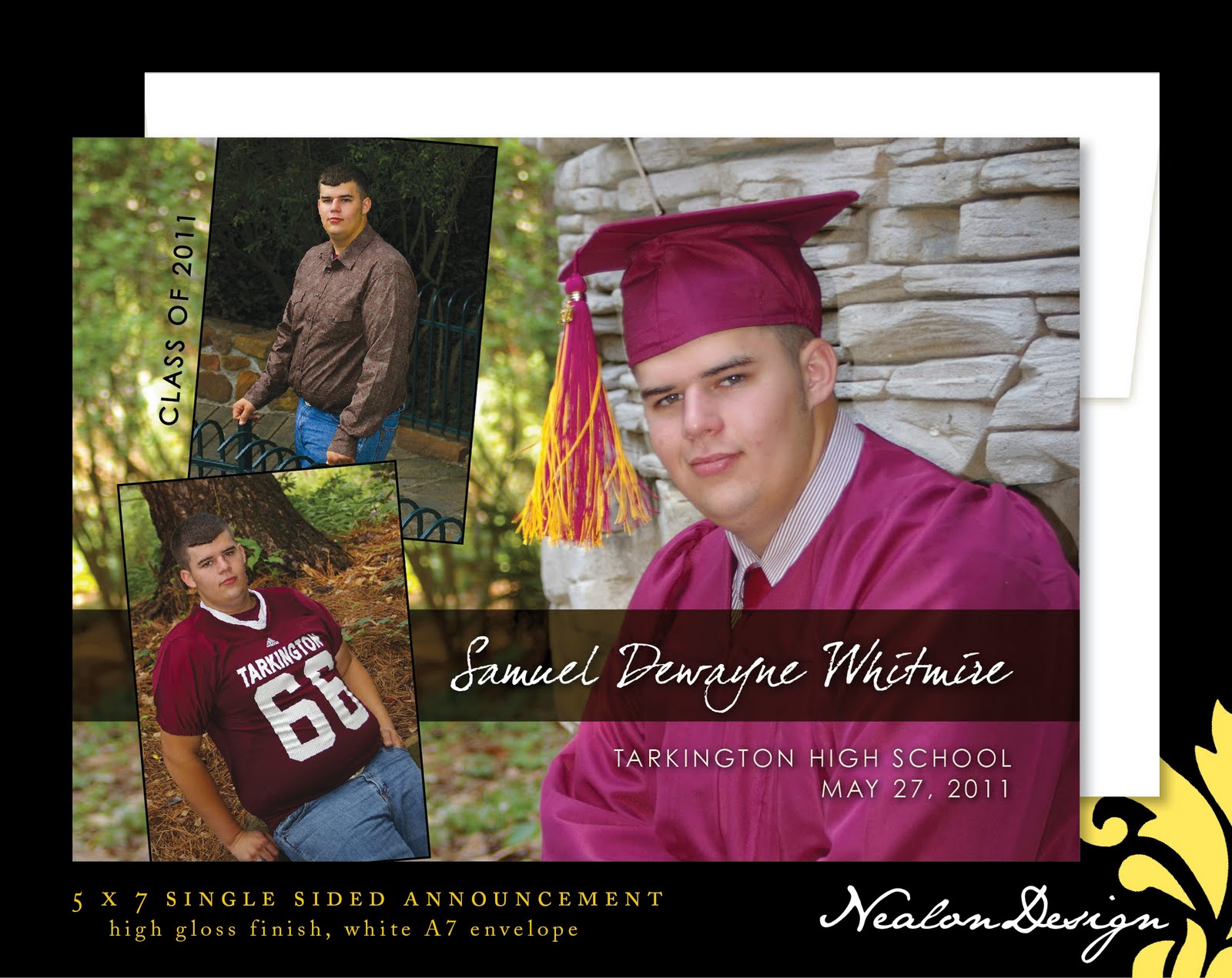 Nealon Design SAM — Traditional GRADUATION Announcement