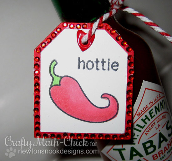 A "hot" tag by Crafty Math-Chick using Love a la Carte Stamp set | Newton's Nook Designs
