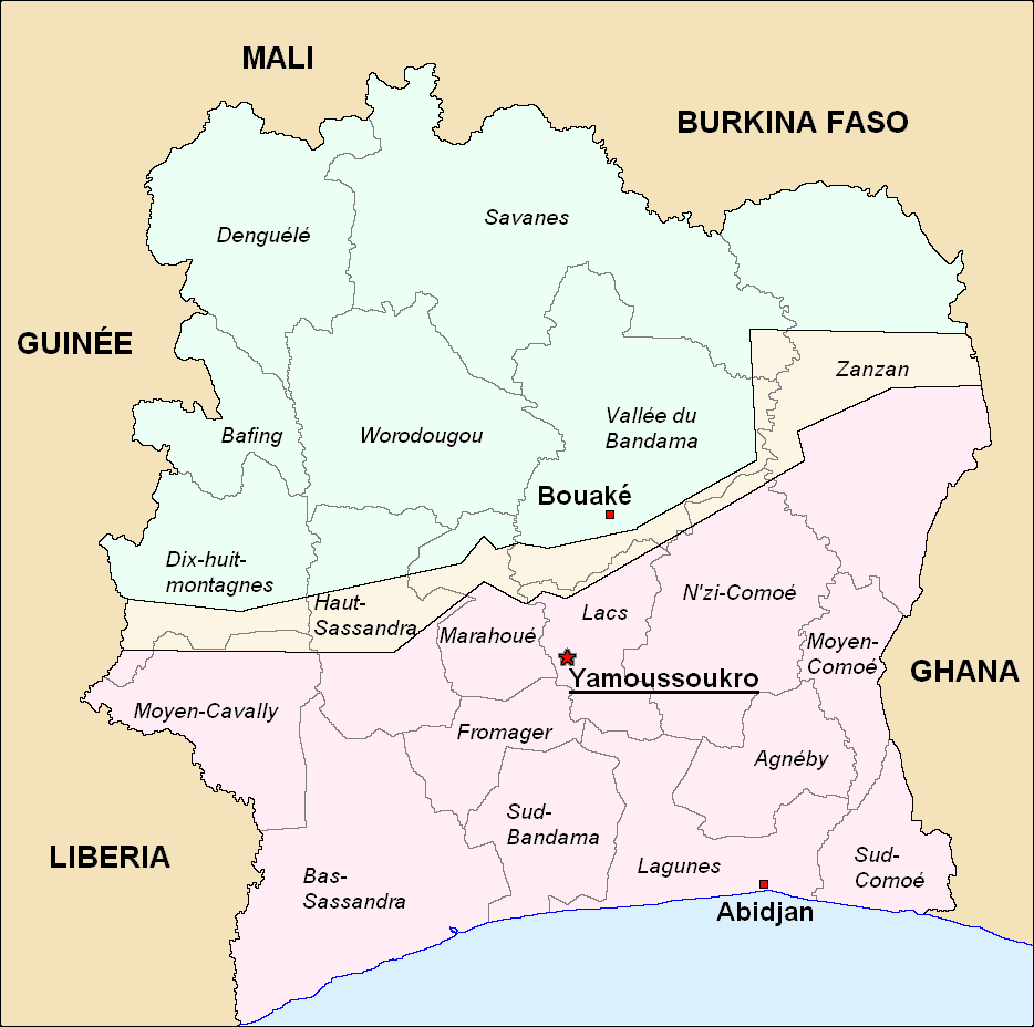 Ivory Coast Reunited After Division Political Geography Now