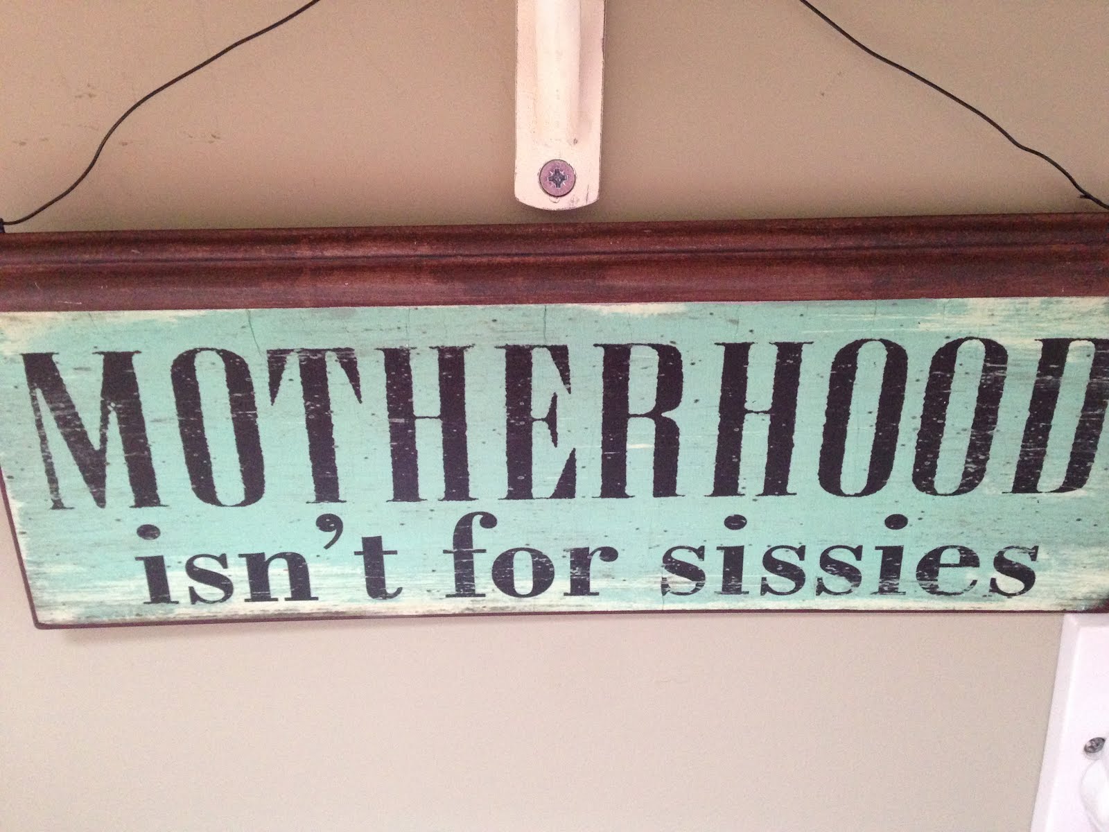 Motherhood - not for sissies