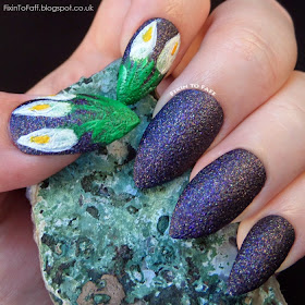 One-stroke calla lily nail art