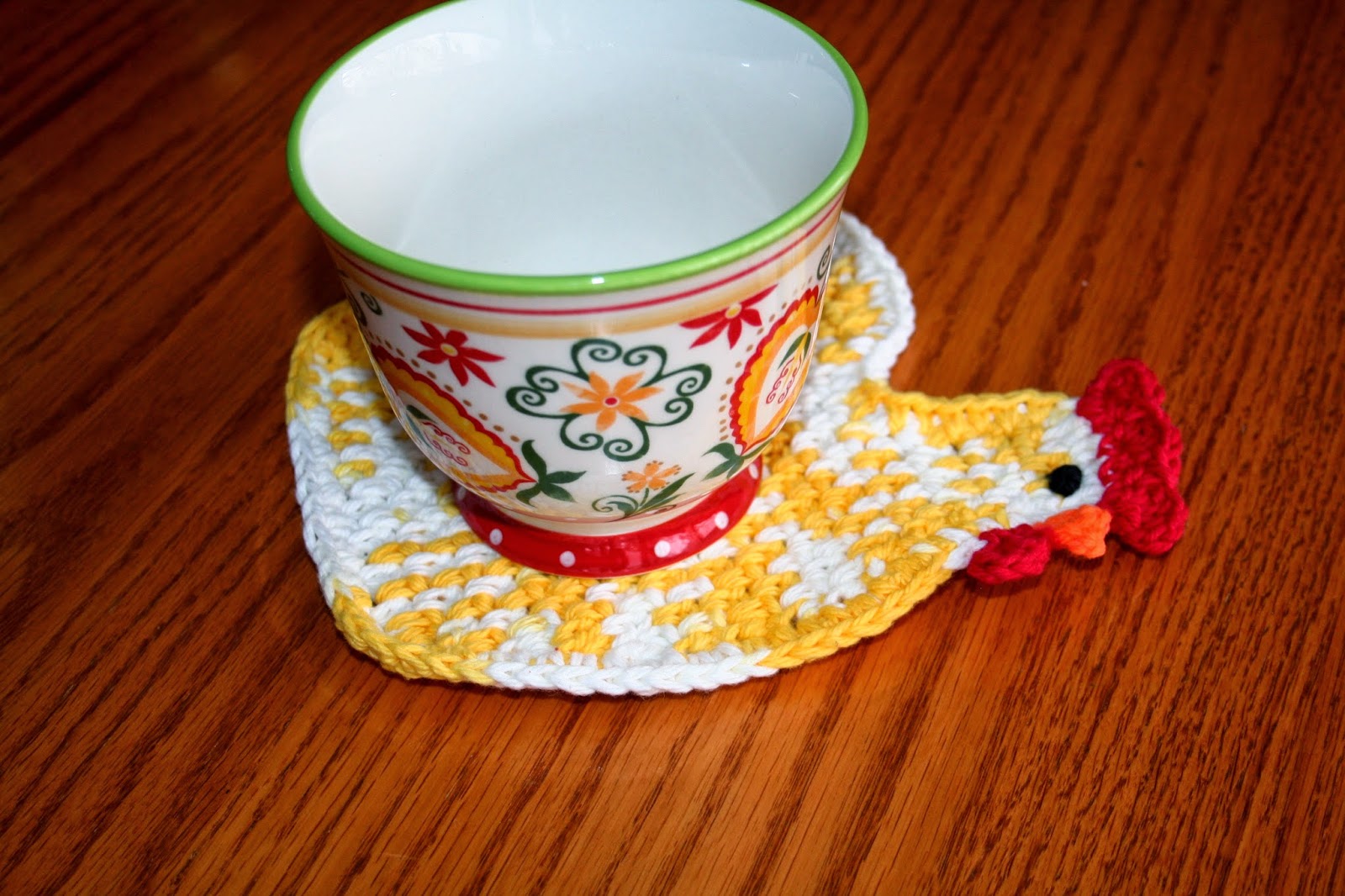 Rustic in the city Crochet Chicken Coasters