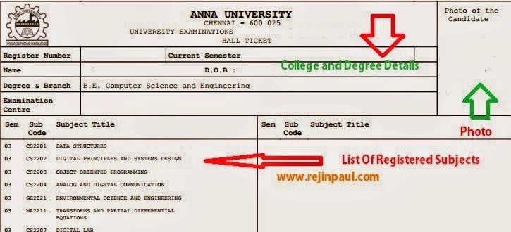 Anna University Exams April / May / June 2014 Hall Tickets Issue Date Anna University Exams April / May / June 2014 Hall Tickets Issue Date
