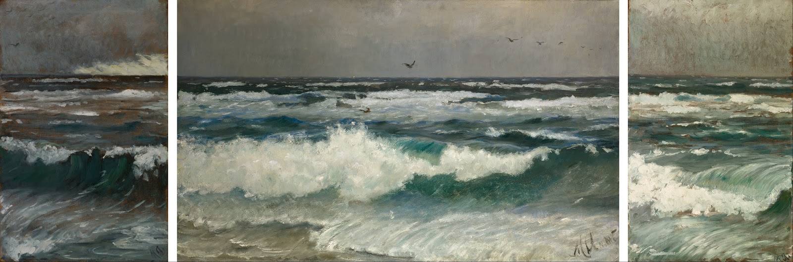 Michael Ancher  reakers on the coast