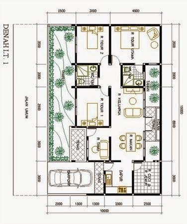Gambar Denah Desain Rumah Minimalis Modern 1 Lantai Pilihan 2017/2018 Gambar Denah Desain Rumah Minimalis Modern 1 Lantai Pilihan 2017/2018
