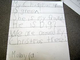 photo of: Christmas Writing from Herding Kats in Kindergarten at PreK+K Sharing
